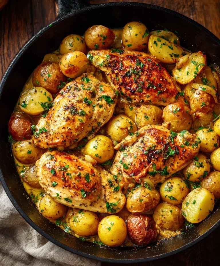 Garlic Butter Beef and Potatoes Skillet Recipe