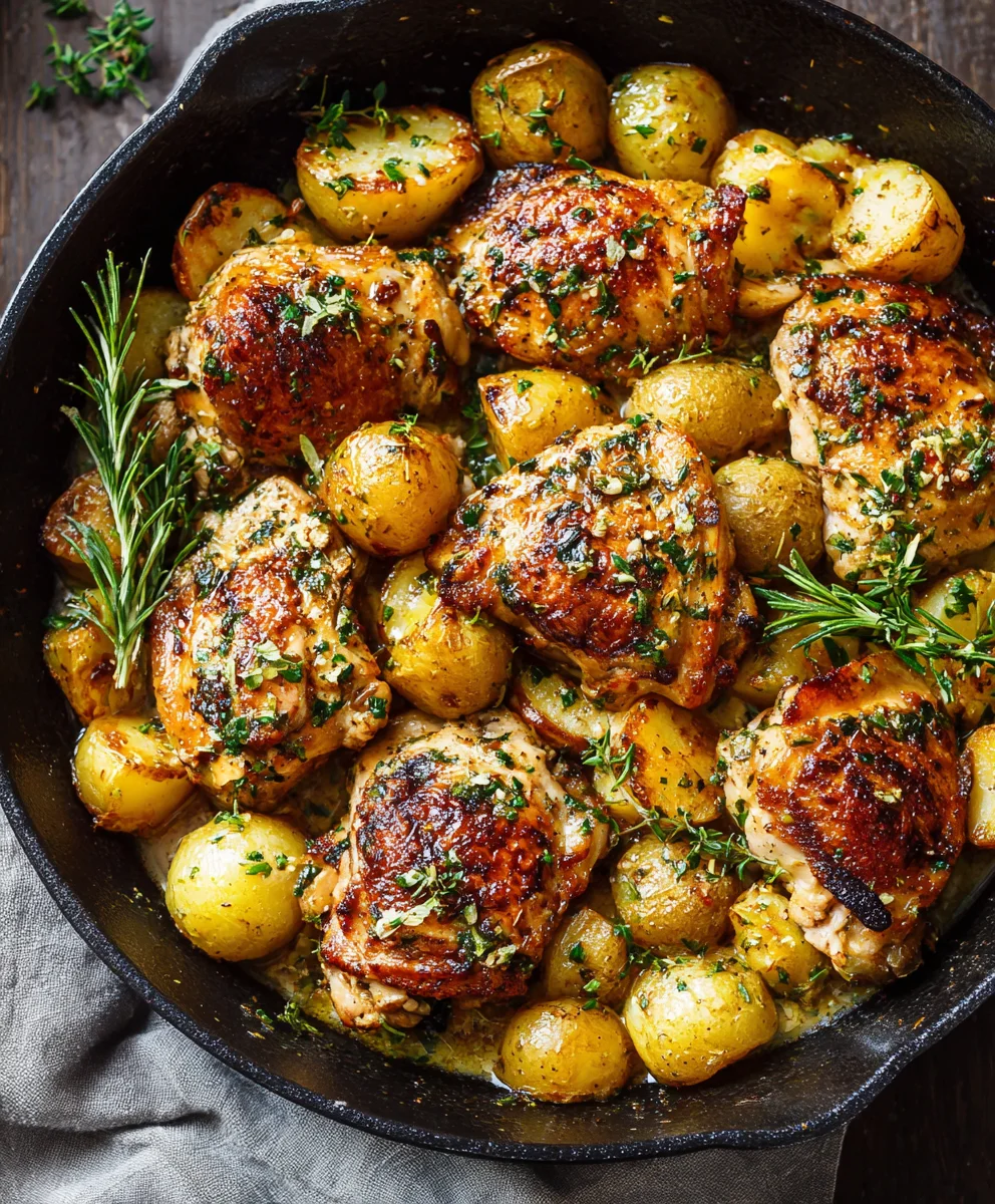 Garlic Butter Beef and Potatoes Skillet Recipe