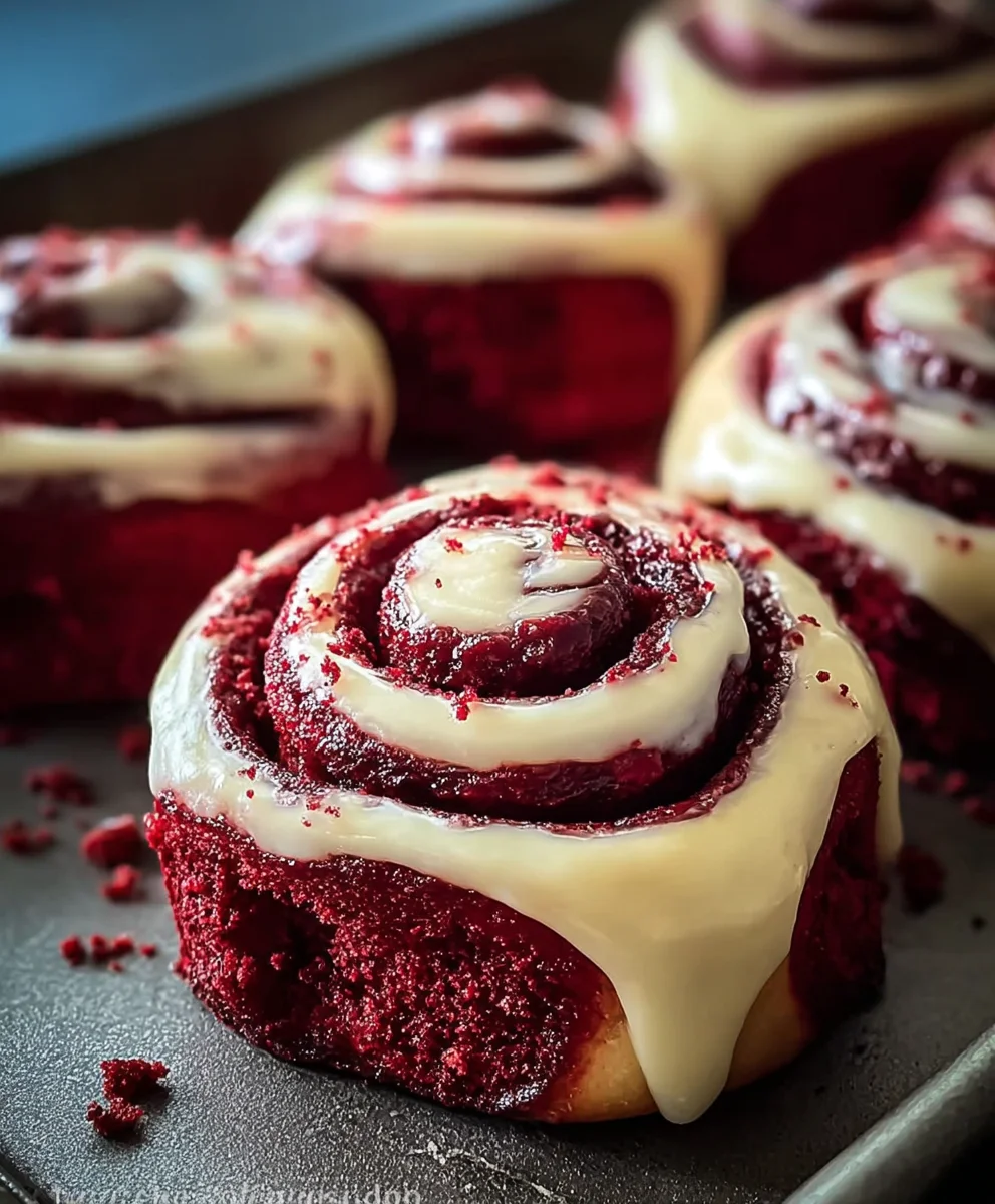 Red Velvet Cinnamon Rolls-Decadent Holiday Treat