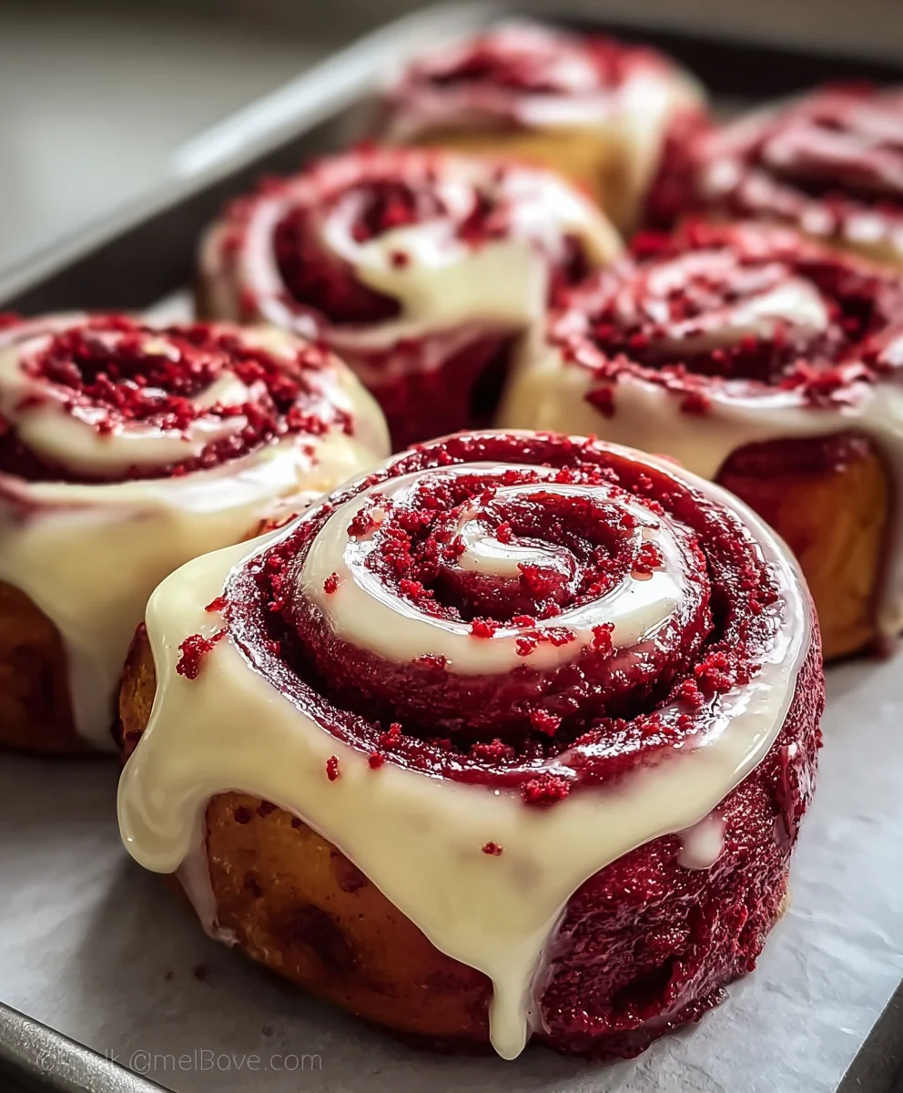 Red Velvet Cinnamon Rolls-Decadent Holiday Treat