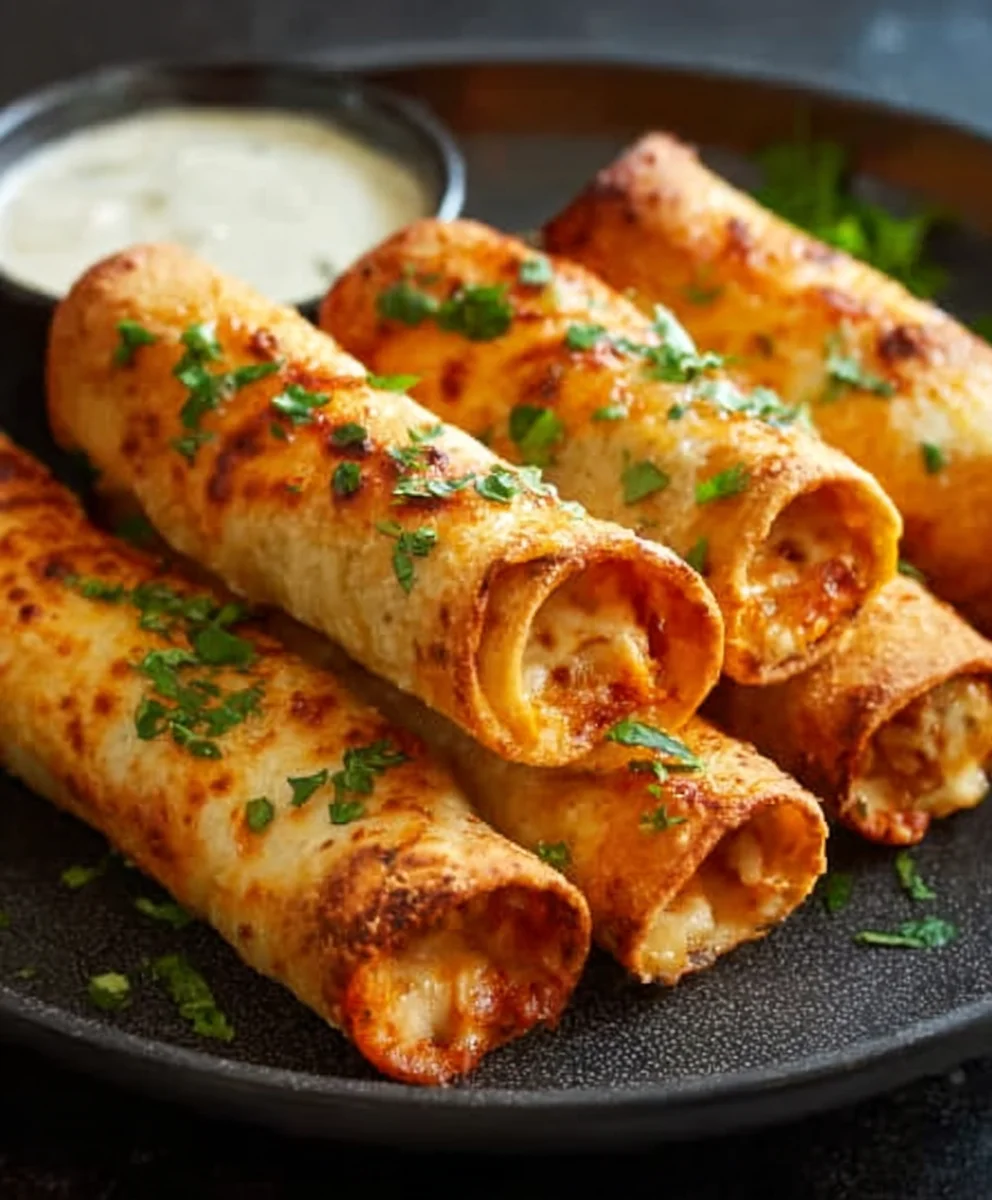 Crispy Chicken Taquitos Easy Recipe-Weeknight Dinner