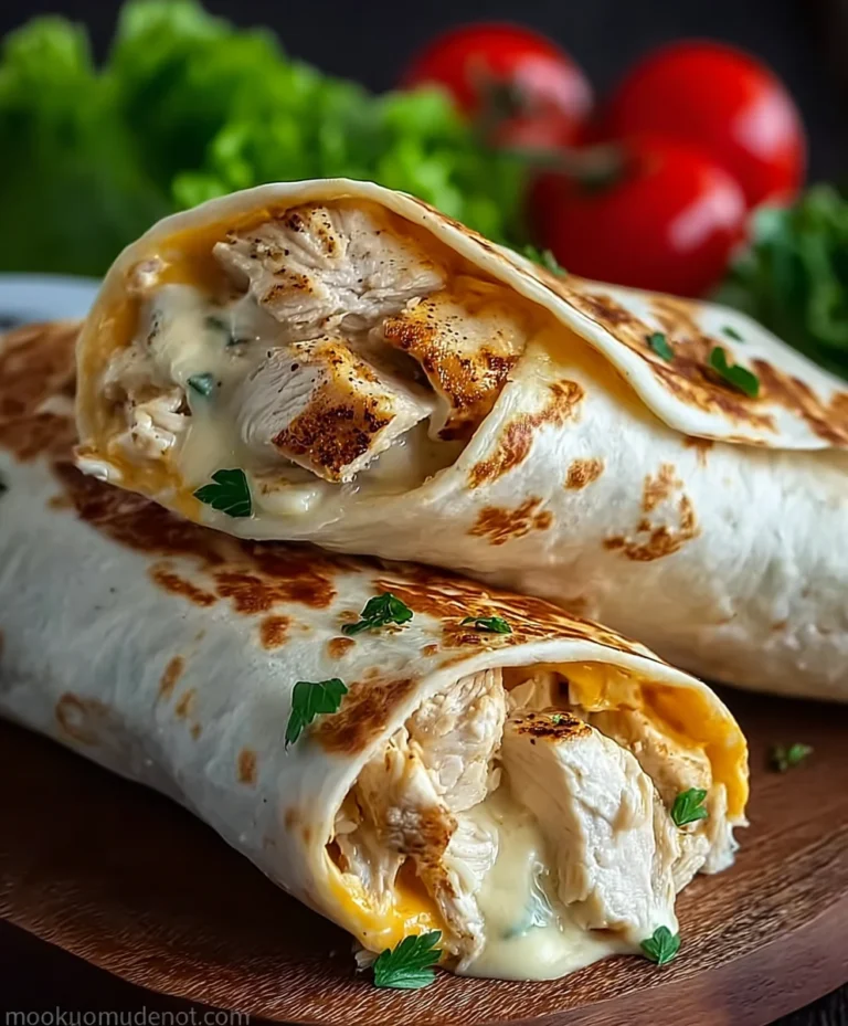 Cheesy Chicken Garlic Wraps-Easy Weeknight Meal
