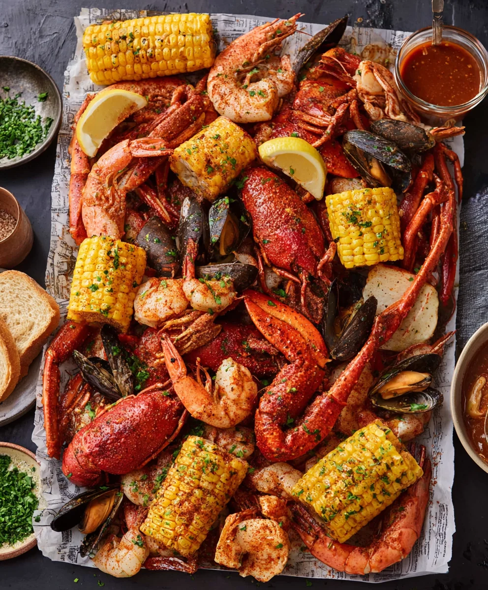 Spicy Cajun Seafood Boil-Garlic Butter Delight