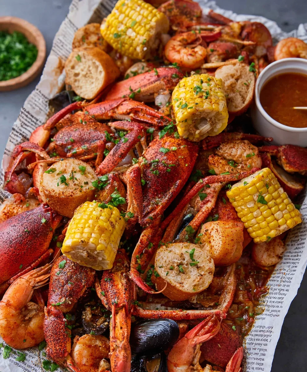 Spicy Cajun Seafood Boil-Garlic Butter Delight