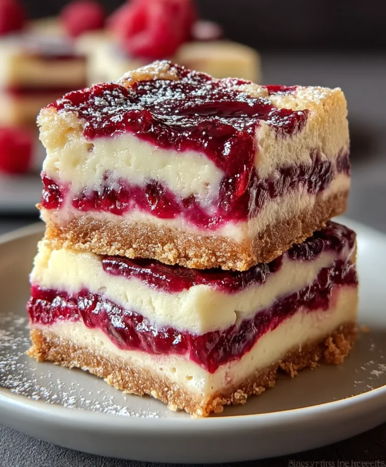 Easy Raspberry Cheesecake Bars-Simply Delicious