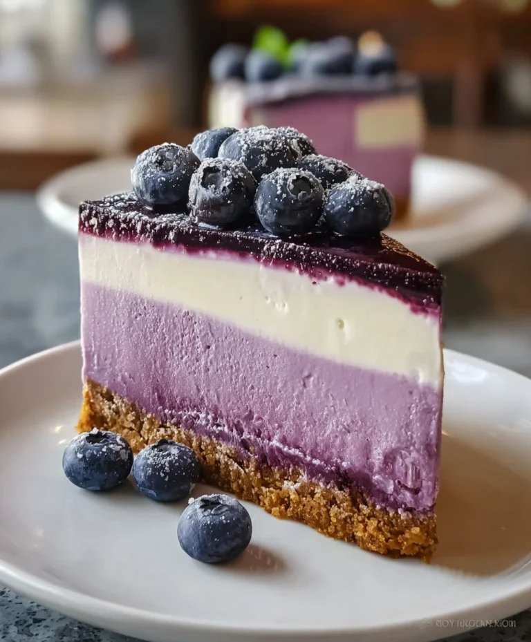 Blueberry Mousse Cheesecake-Delicious Dessert Recipe