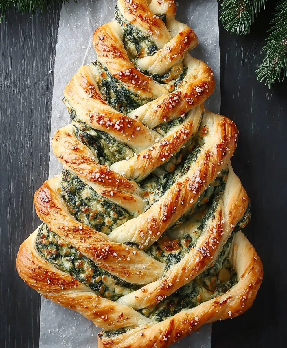 Christmas Tree Spinach Breadsticks Recipe