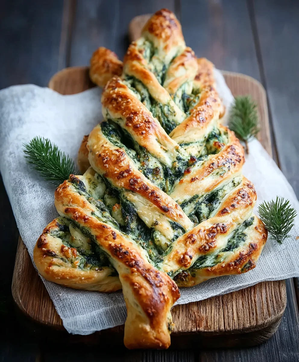 Christmas Tree Spinach Breadsticks - Festive & Easy