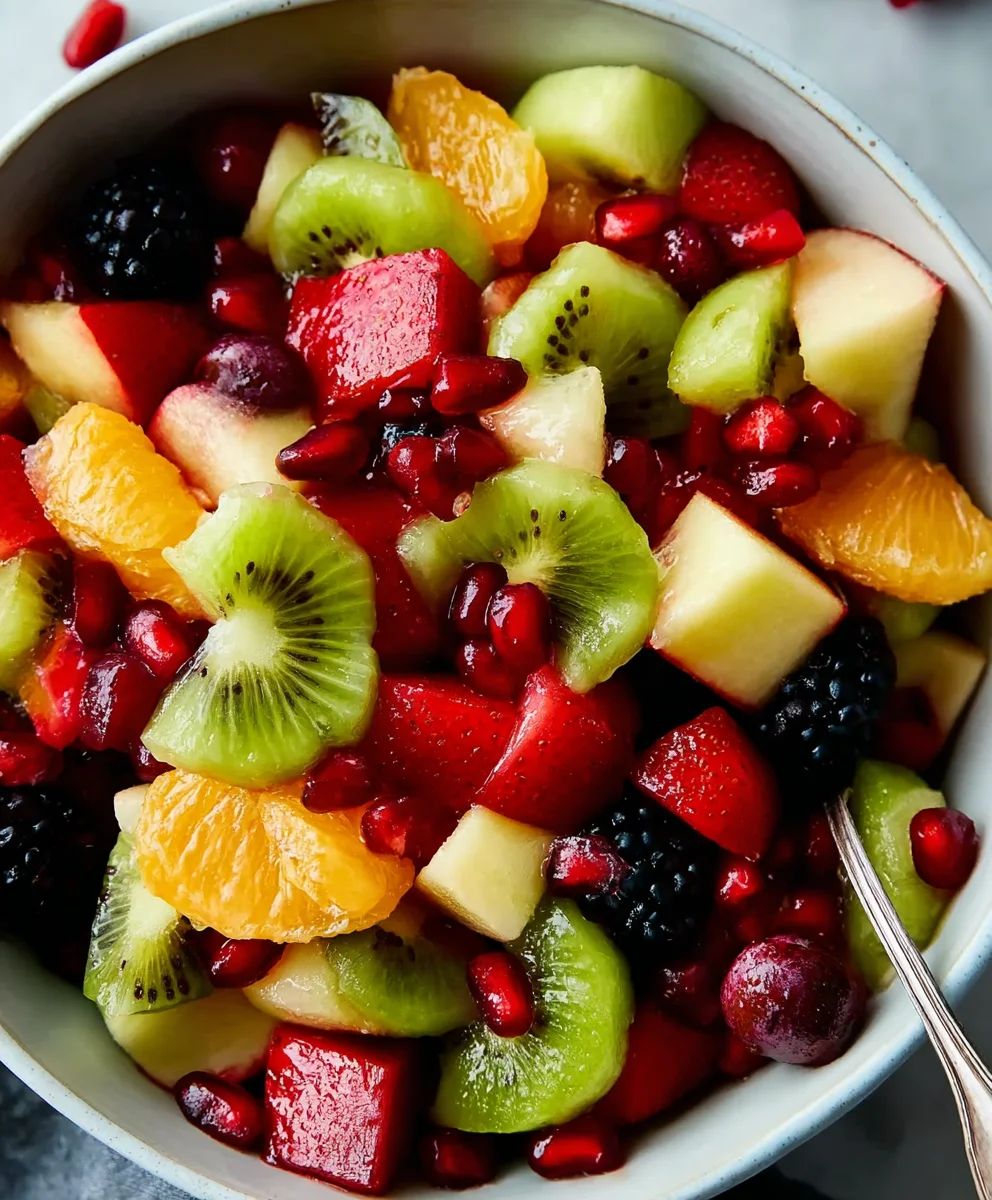 Festive Christmas Fruit Salad - Easy Holiday Treat