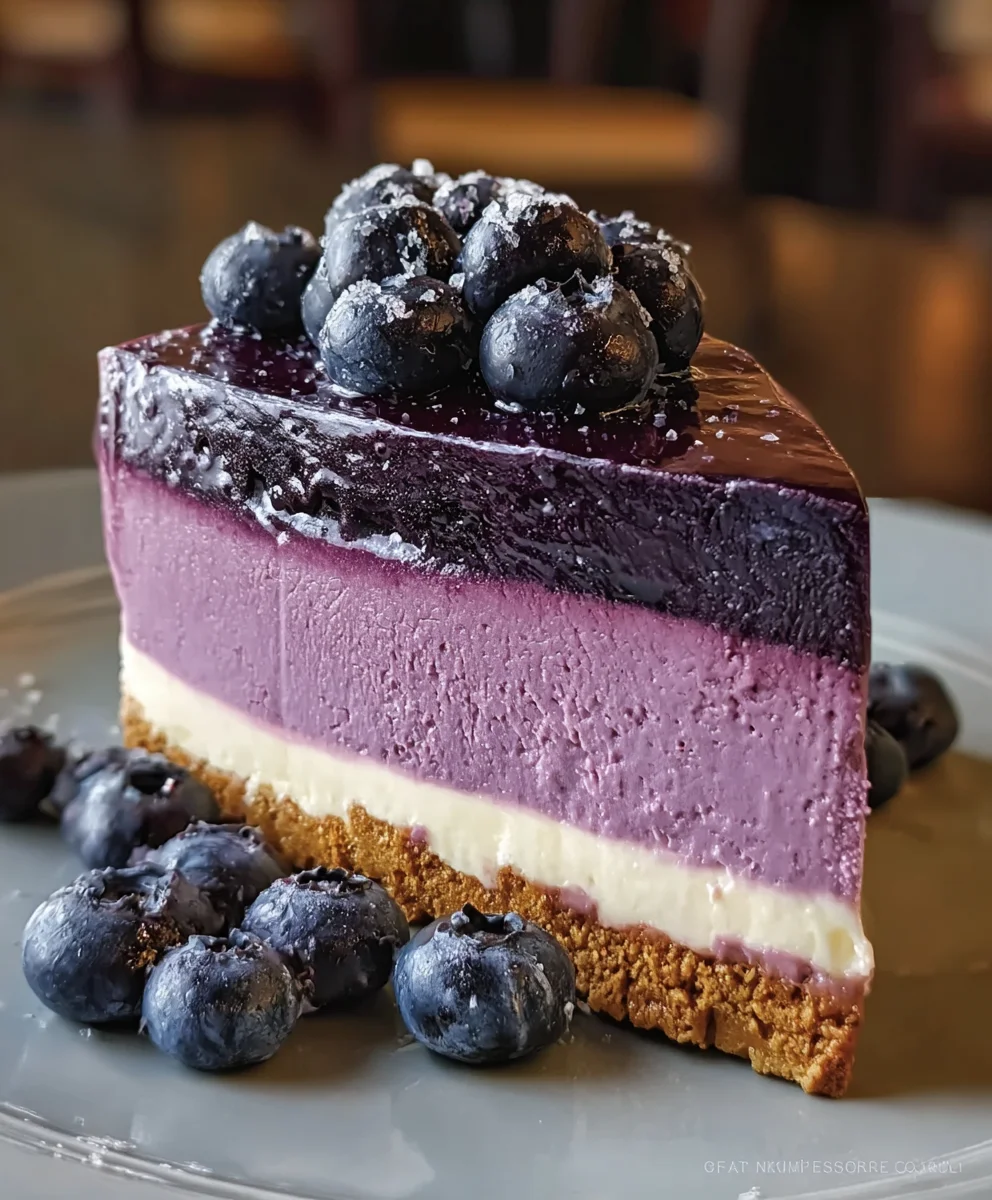 Blueberry Mousse Cheesecake-Delicious Dessert Recipe