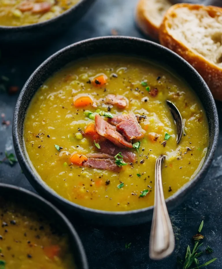Hearty Beef Split Pea Soup- Easy Comfort Food Recipe