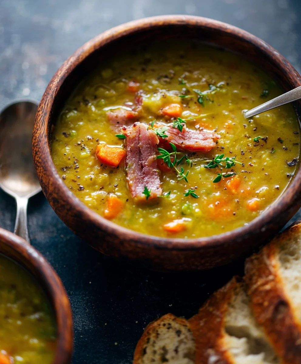 Hearty Beef Split Pea Soup- Easy Comfort Food Recipe