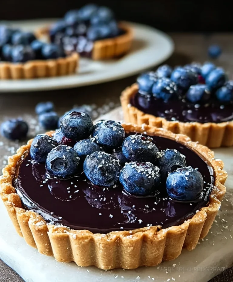 Blueberry Ganache Tart Recipe-Decadent Dessert