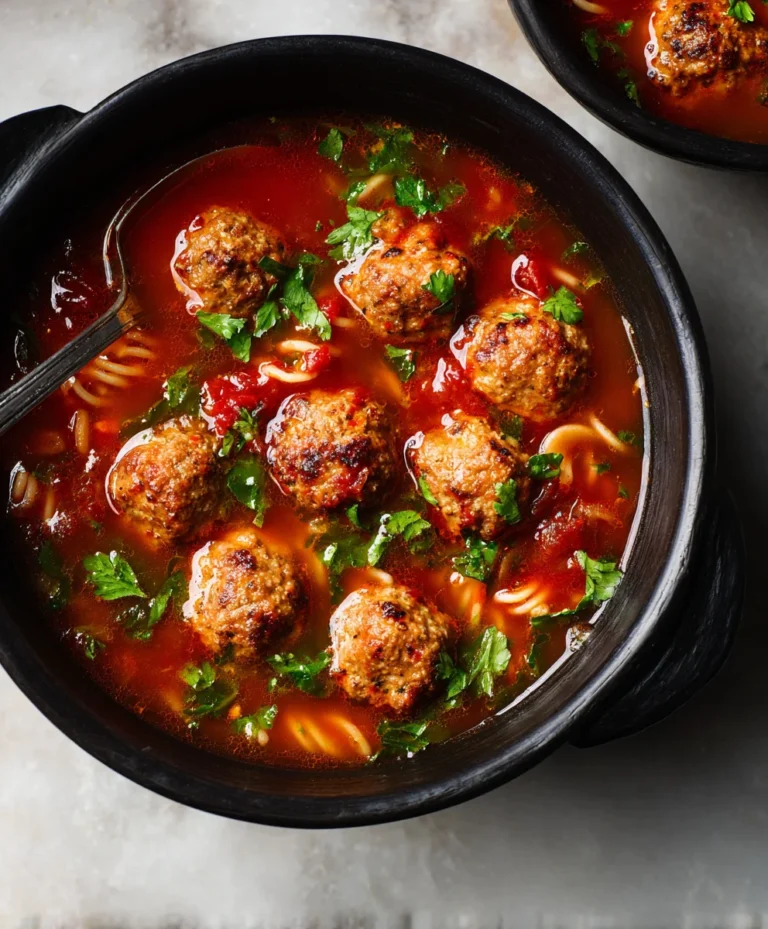 Hearty Beef Meatball Soup – Italian Comfort Food