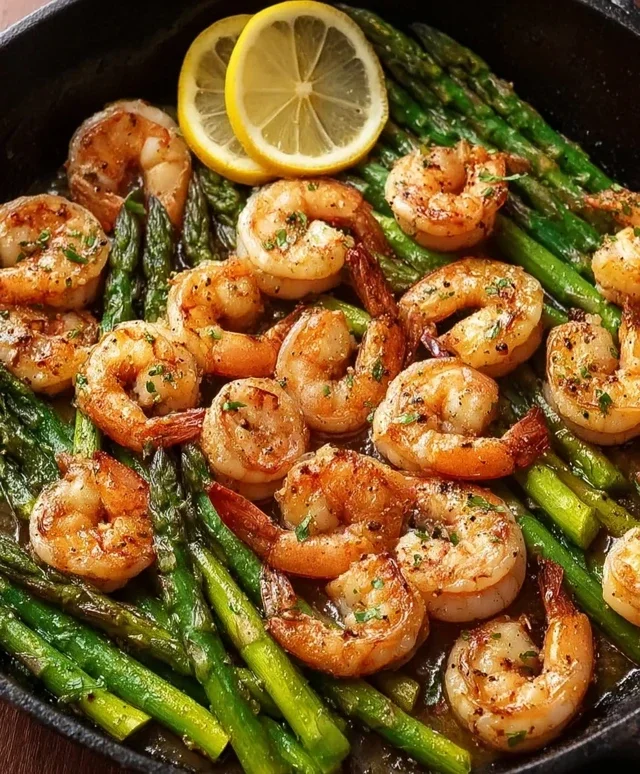 Lemon Garlic Shrimp and Asparagus (20-Minutes)