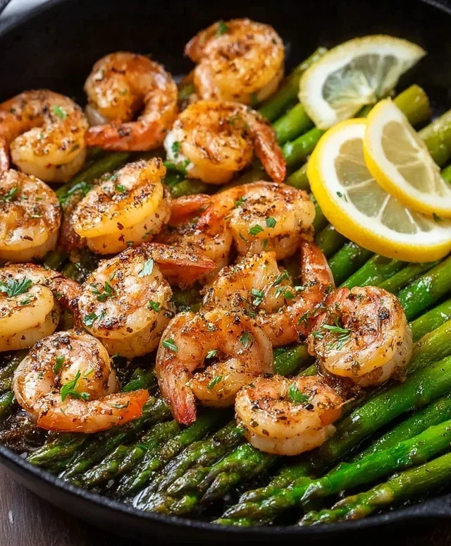 Lemon Garlic Shrimp and Asparagus (20-Minutes)