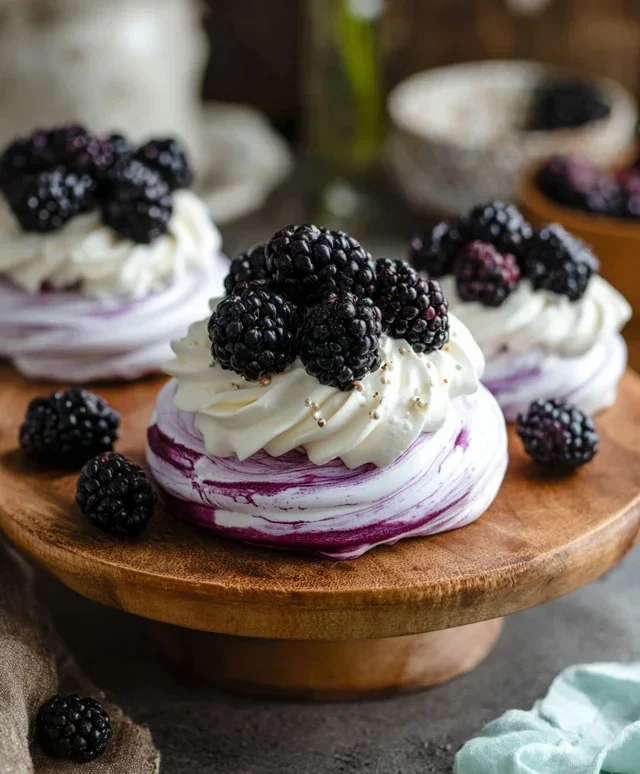 Blackberry Pavlovas
