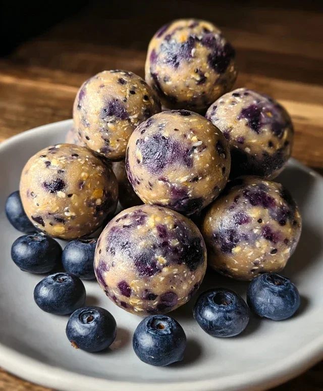 No-Bake Lemon Blueberry Protein Bites