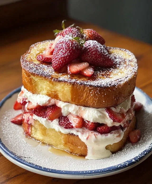 Strawberry Cream Cheese Stuffed French Toast