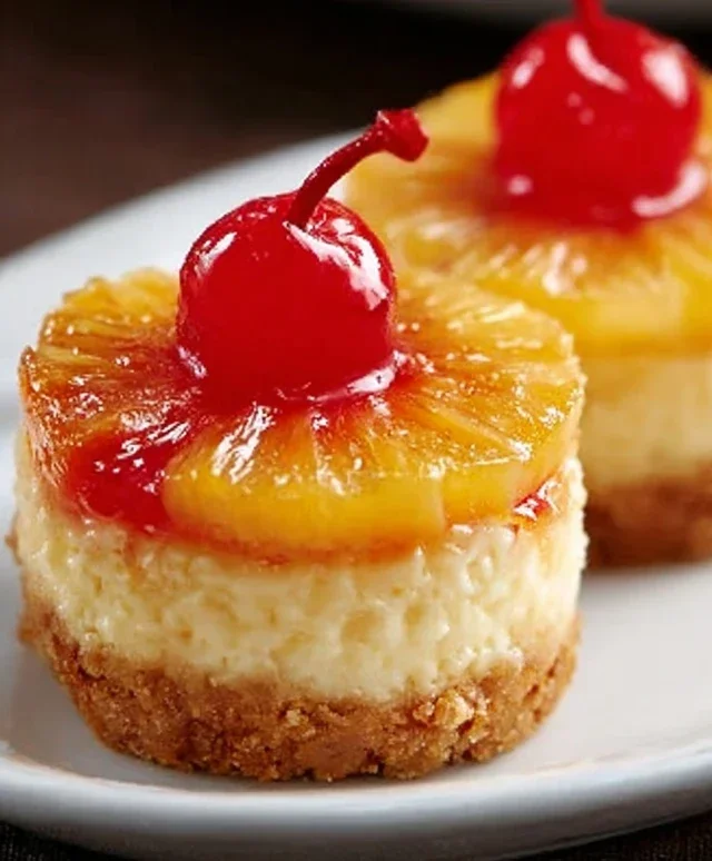 Mini Pineapple Upside-Down Cheesecakes