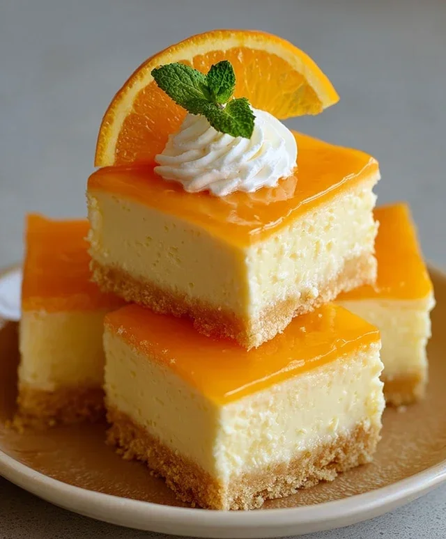Orange Creamsicle Cheesecake Bars