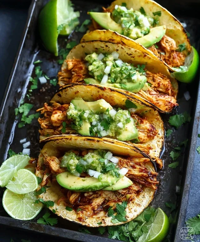 Crispy Poblano Chicken Tacos with Avocado-Jalapeño Salsa