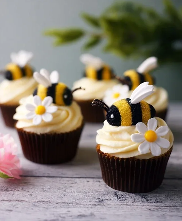 DIY Bumblebee & Flower Cupcakes