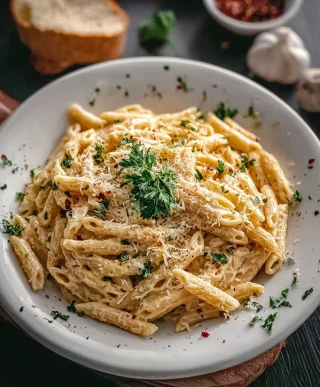 One Pot Creamy Garlic Pasta (Just 20 Minutes!)