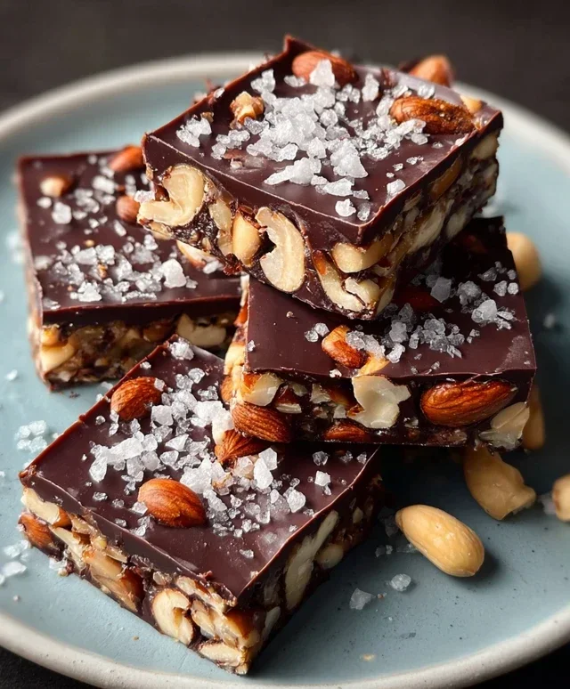 Dark Chocolate and Sea Salt Nut Bars