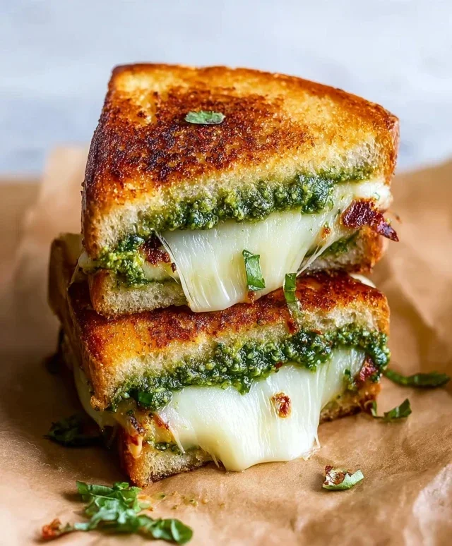 Sourdough Pesto Grilled Cheese