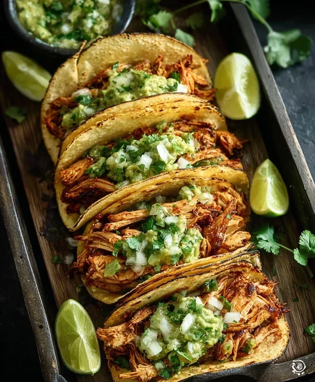 Crispy Poblano Chicken Tacos with Avocado-Jalapeño Salsa