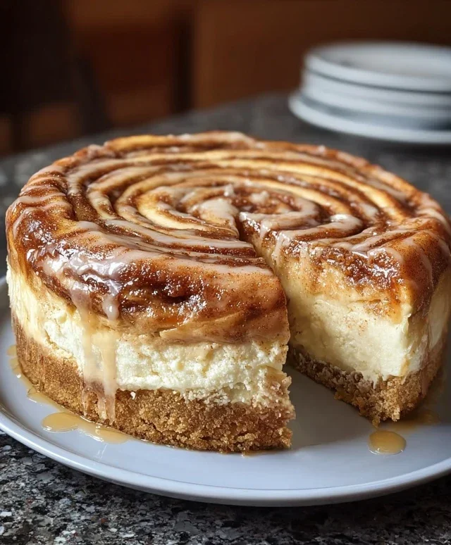 Cinnamon Roll Honeybun Cheesecake