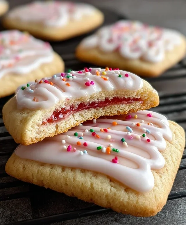 Strawberry Pop Tart Cookies