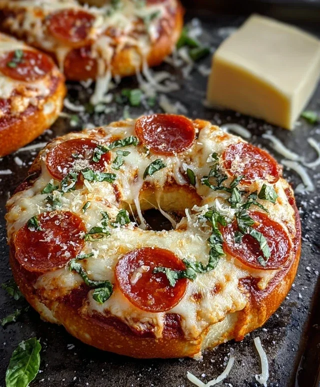 Giant Pizza Bagels