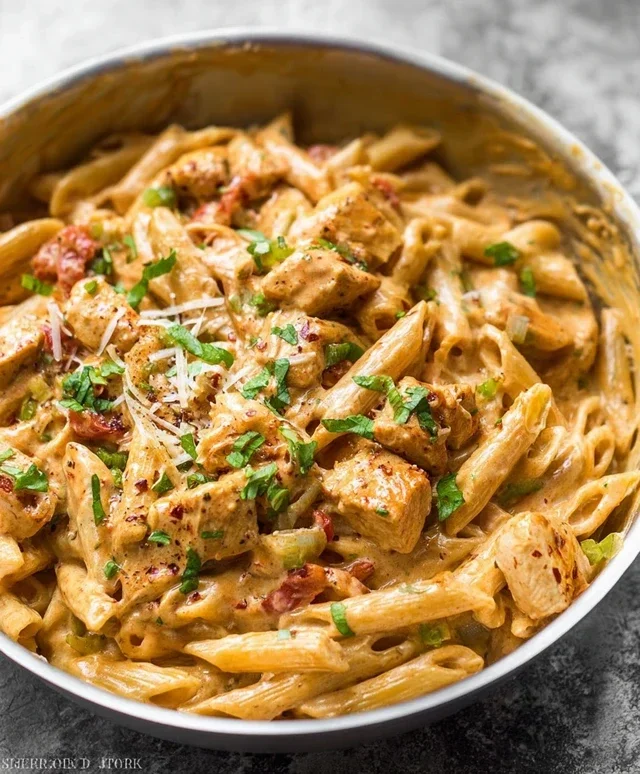 Crock Pot Creamy Cajun Chicken Pasta