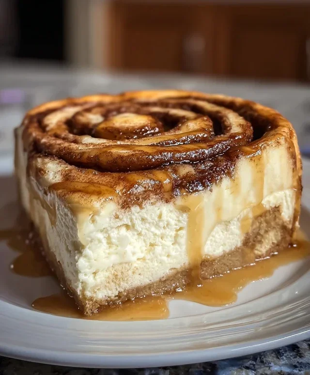 Cinnamon Roll Honeybun Cheesecake
