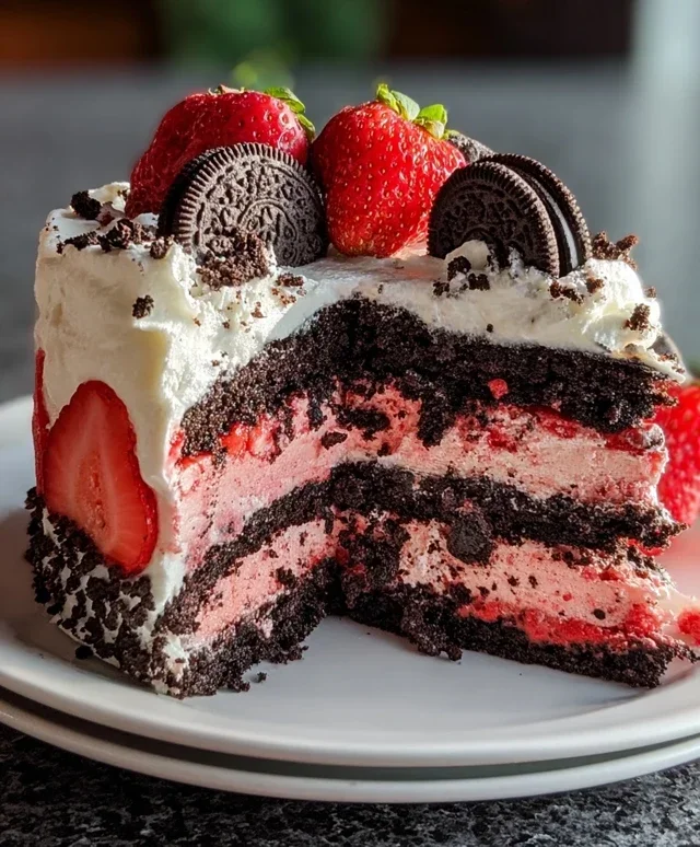 Strawberry Oreo Cake
