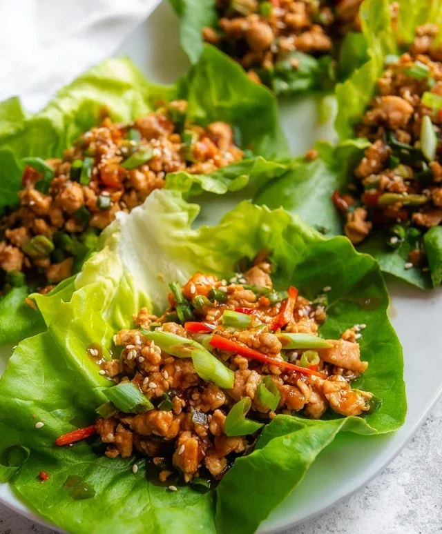 Asian chicken lettuce wraps recipe (Whole30, Pnon-non-non-alcoholic alternativeic non-alcoholic aleo, Low Carb)