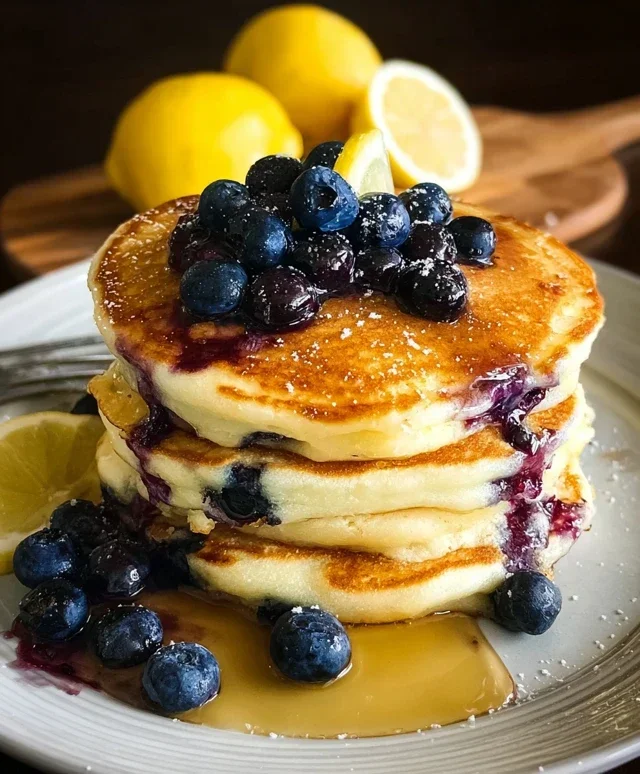Lemon Blueberry Pancakes