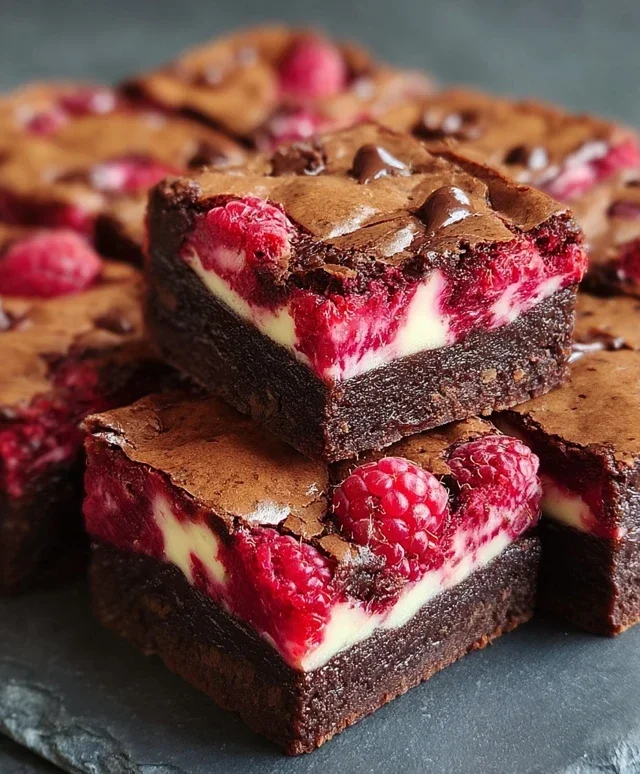 Raspberry Swirl Brownies