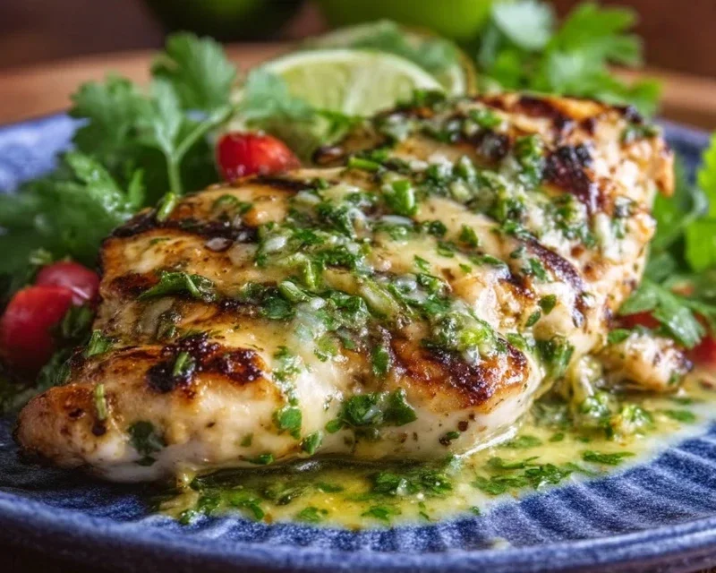 Grilled Salsa Verde Chicken with Pepper Jack