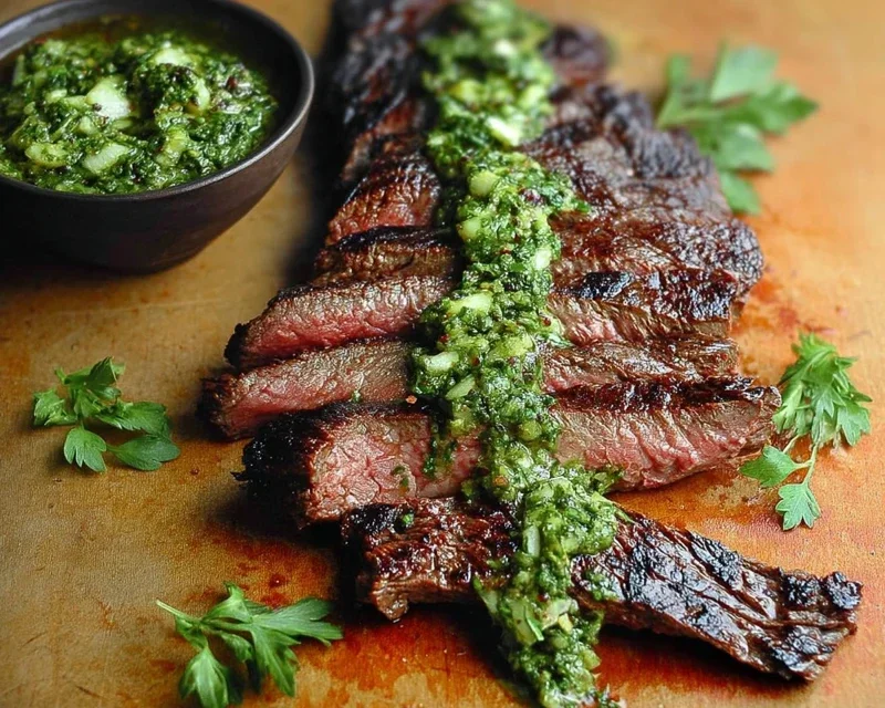 Skirt Steak Marinade Recipe with Chimichurri Recipe