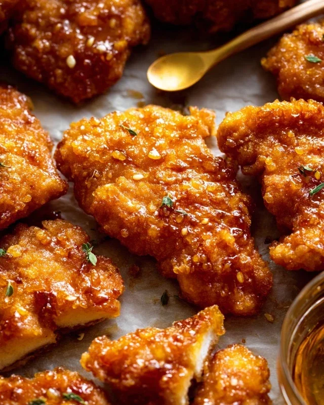 Baked Crunchy Hot Honey Chicken