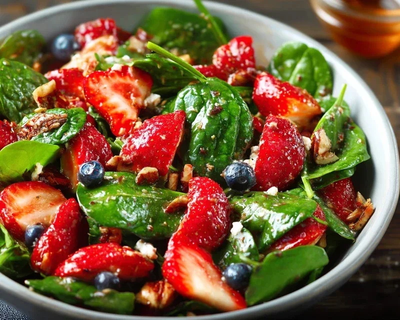 15-Minute Strawberry Spinach Salad