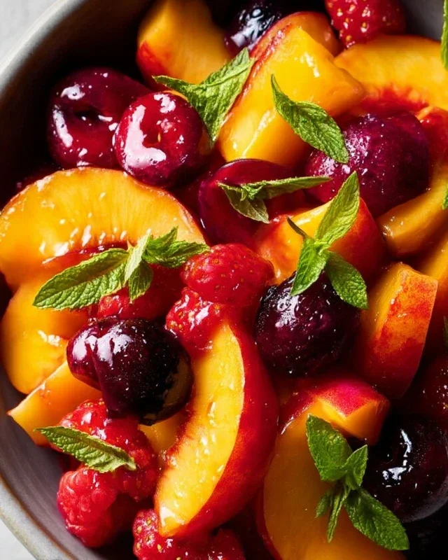 Summer Peach Fruit Salad