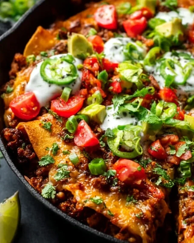 Beef Skillet Enchiladas