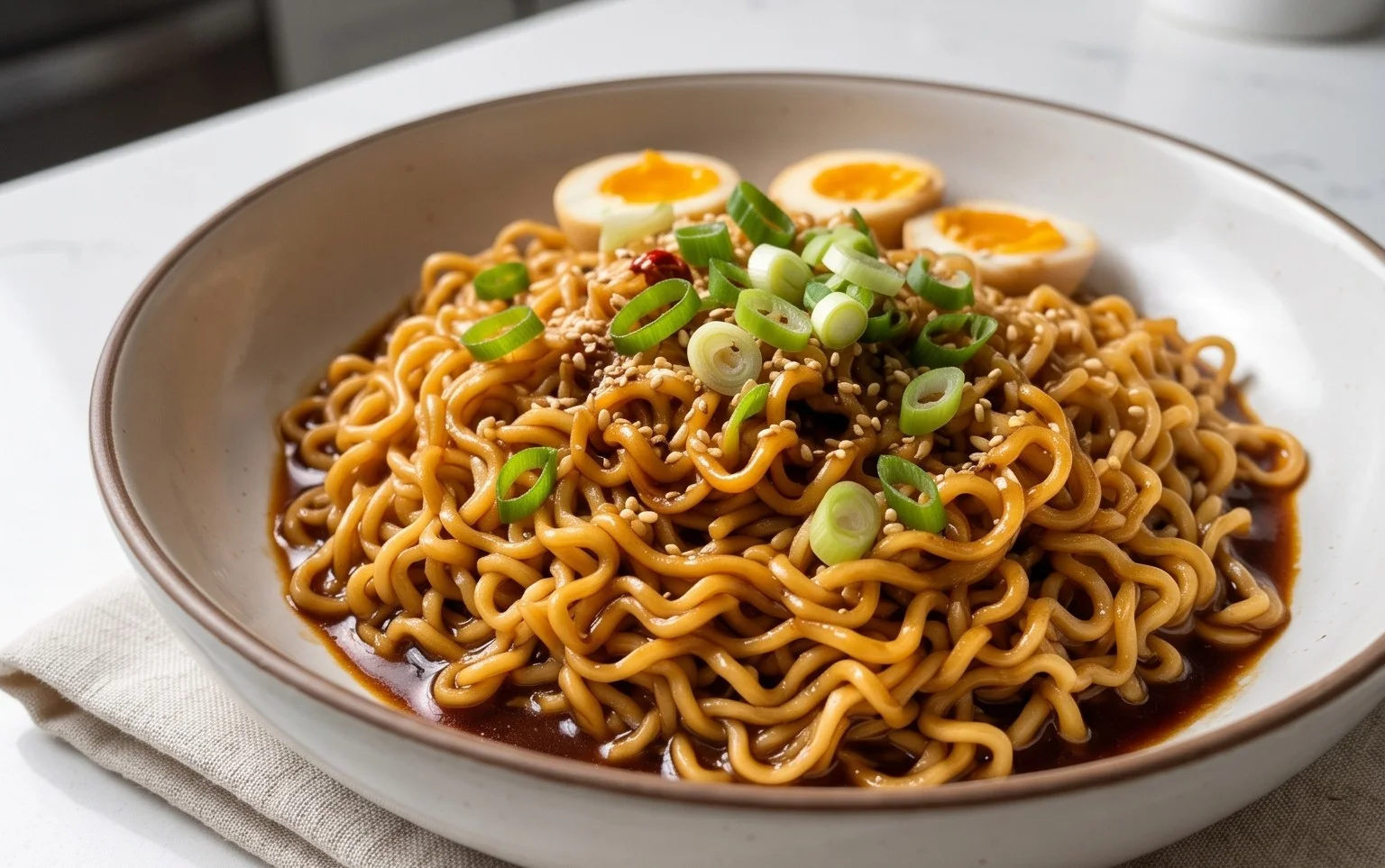 Easy Saucy Ramen Noodles
