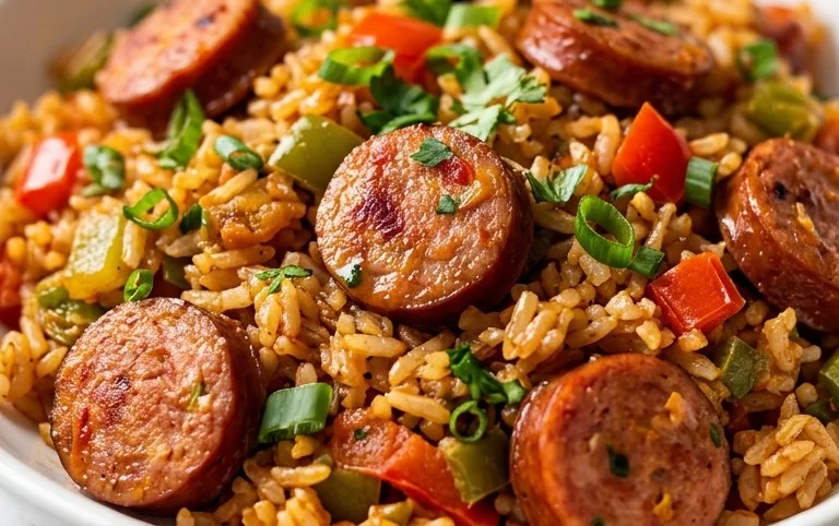 Cajun Sausage and Rice Skillet