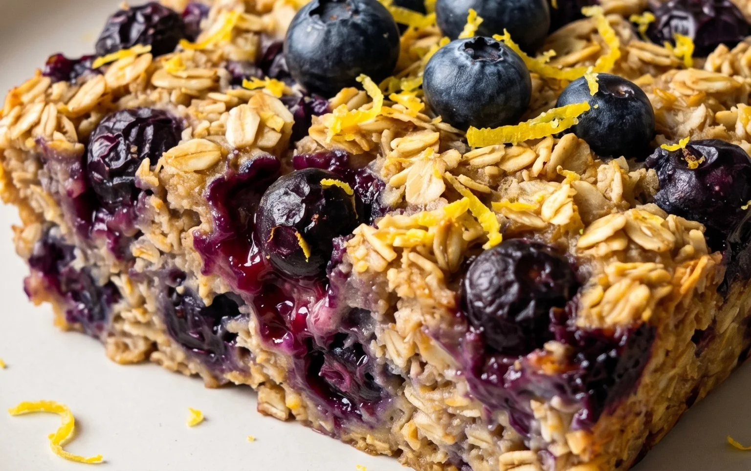 Lemon Blueberry Baked Oats
