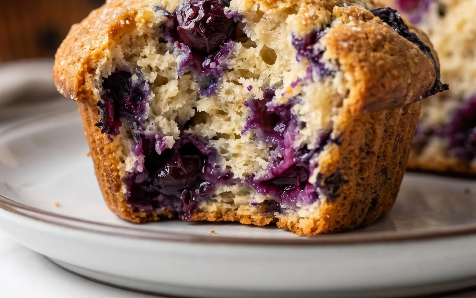Sour Cream Blueberry Muffins